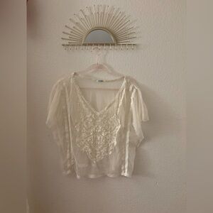 Kimchi Blue Cream Lace Blouse